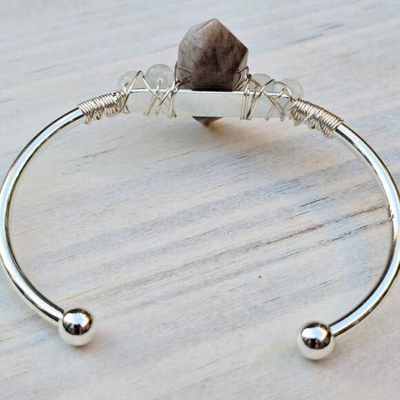 Sunstone Wire Wrap Cuff w/ 14Kt Gold Over Copper – Handmade & NWT - Picture 6 of 11